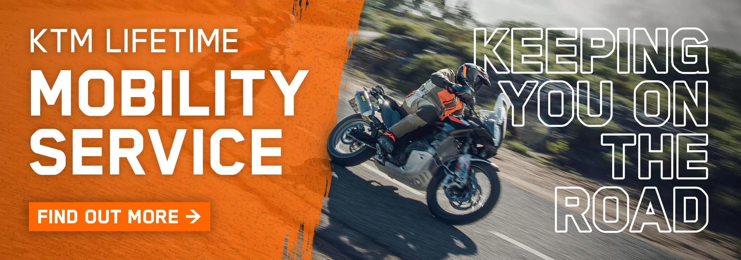 KTM Lifetime Mobility Service available at Laguna Motorcycles